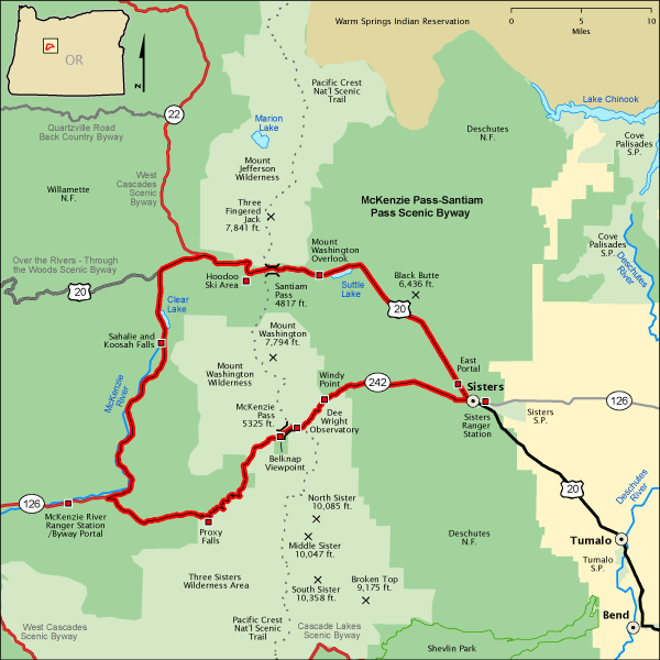 Map of pass routes