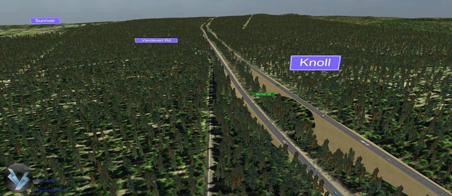 Image of US 97 Over the knoll option