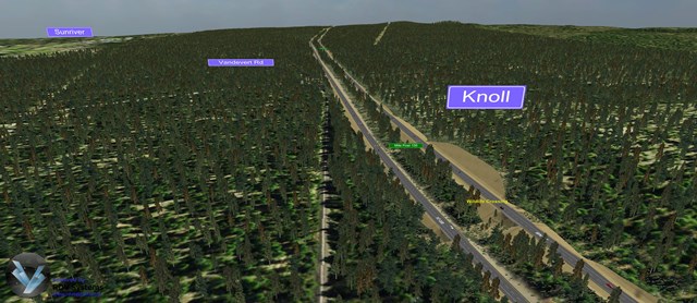 Image of US 97 Through the Knoll option