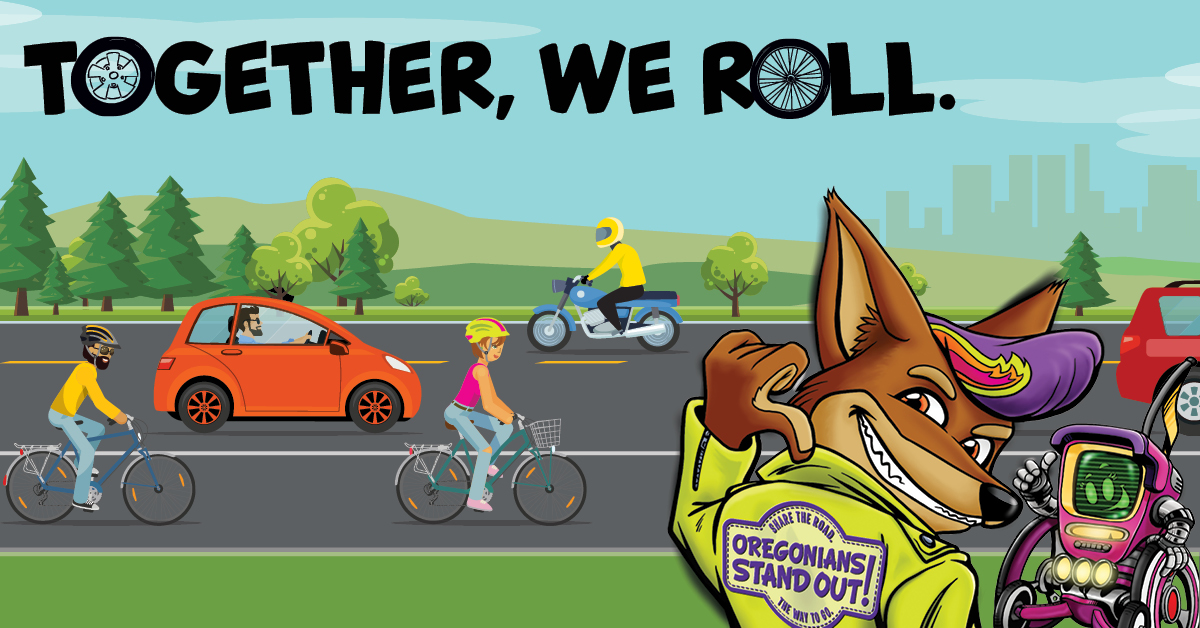 Together We Roll - Bike Safely Together graphic