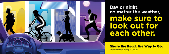 Day or night no matter the weather, make sure to look out for each other. graphic