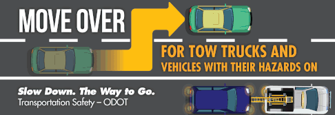 Move Over GIF - Move Over For Tow Trucks and Vehicles with their hazard lights on - ODOT Maintenance - Emergency Responders