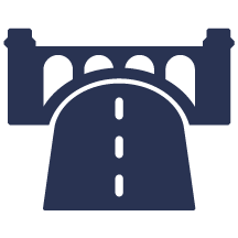 Road and bridge icon
