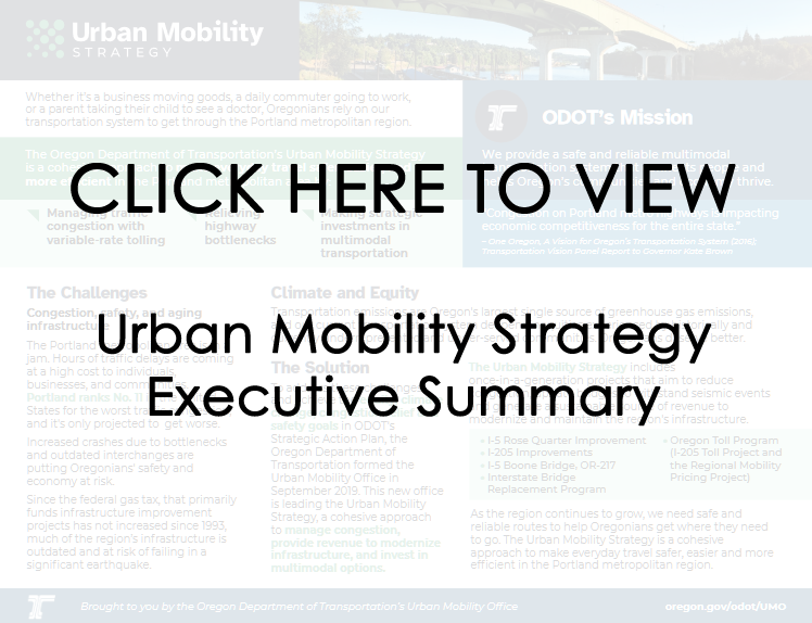 Urban Mobility Strategy Executive Summary