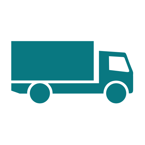 Graphic image of a teal truck