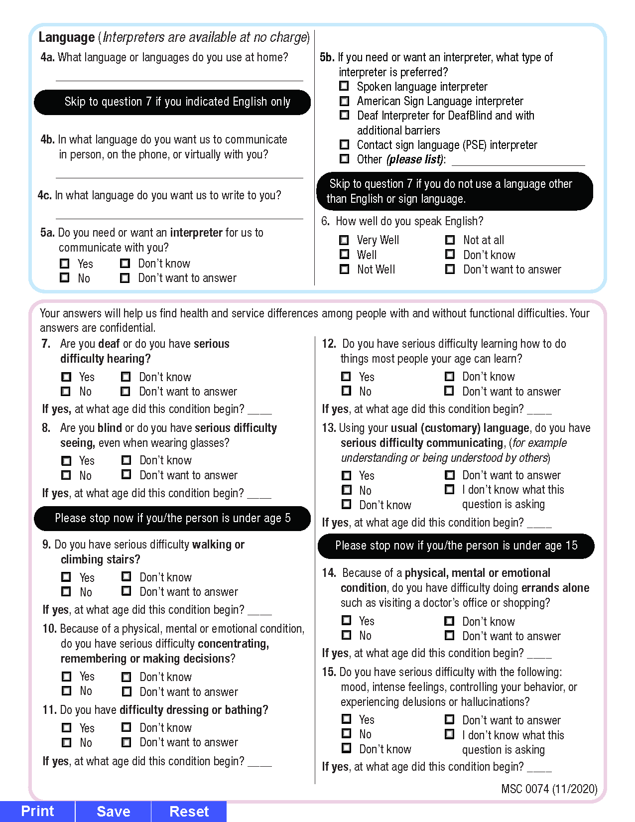 REALD Data Form Page 2