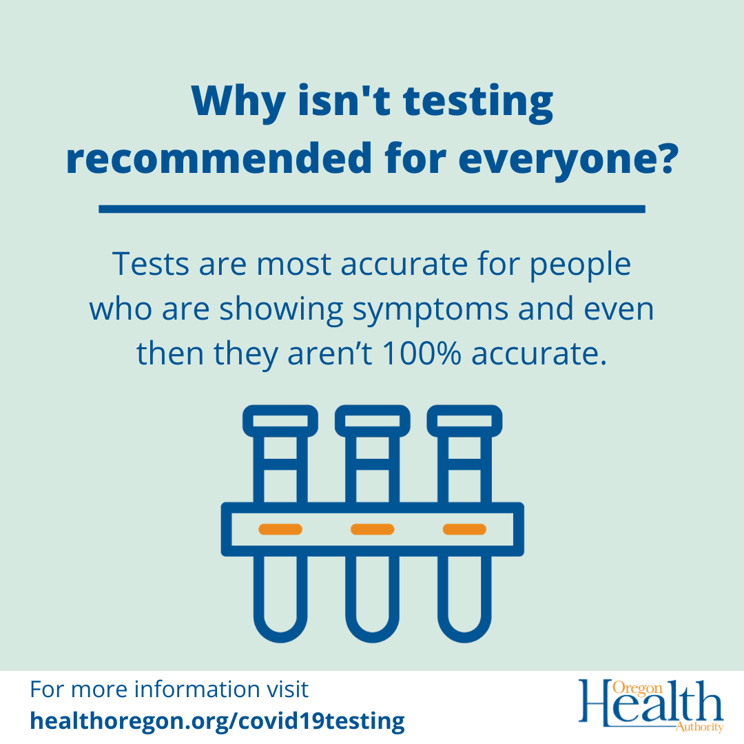 why isn't testing recommended for everyone?