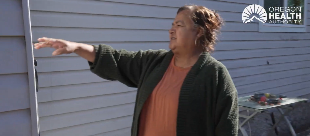 Angelica Manriquez shows repairs done to her home in Ontario.png