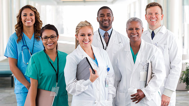 a group of medical providers smiling