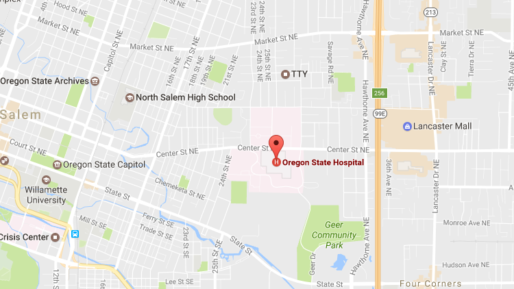 google map screenshot of salem campus