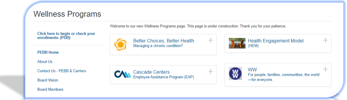 Image of Wellness Programs page