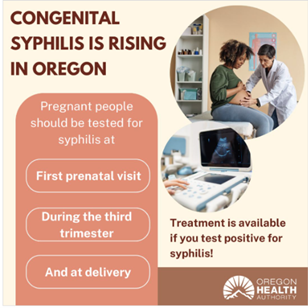 A poster for a doctor and a pregnant person