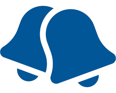 Two bells that overlap one another