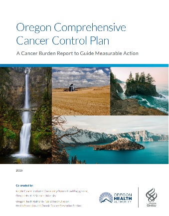 Image of the front cover of the Oregon Cancer Plan