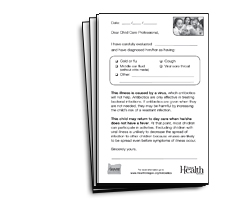 Advice letter for child care providers sample image