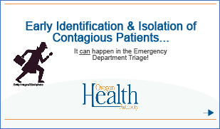 early identification and isolation of contagious patients graphic