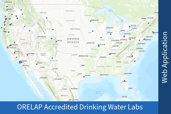 Thumbnail of the ORELAP Accredited Drinking Water Laboratories Interactive Map