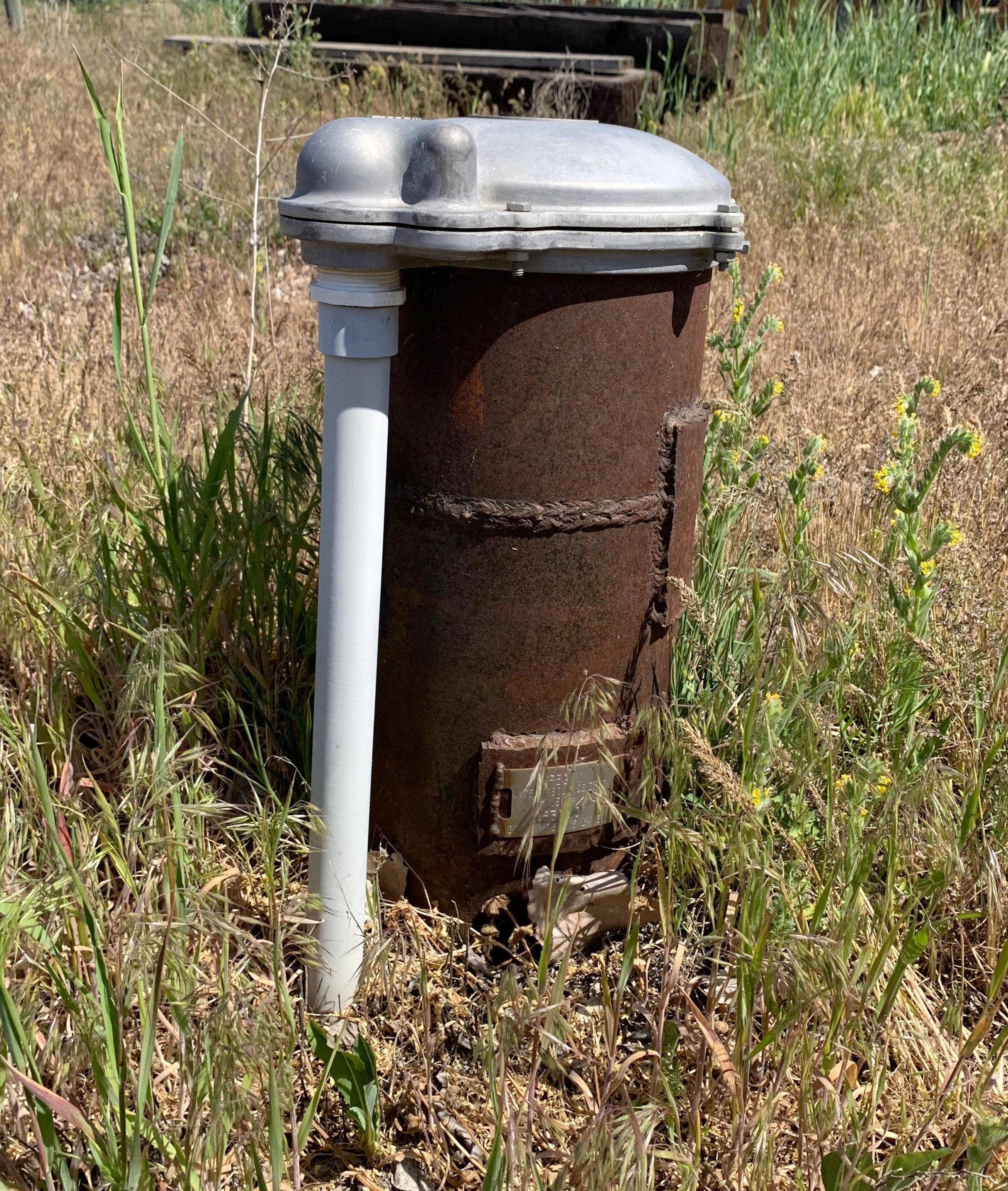 A wellhead in a field