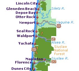 Mid Coast Beaches Map