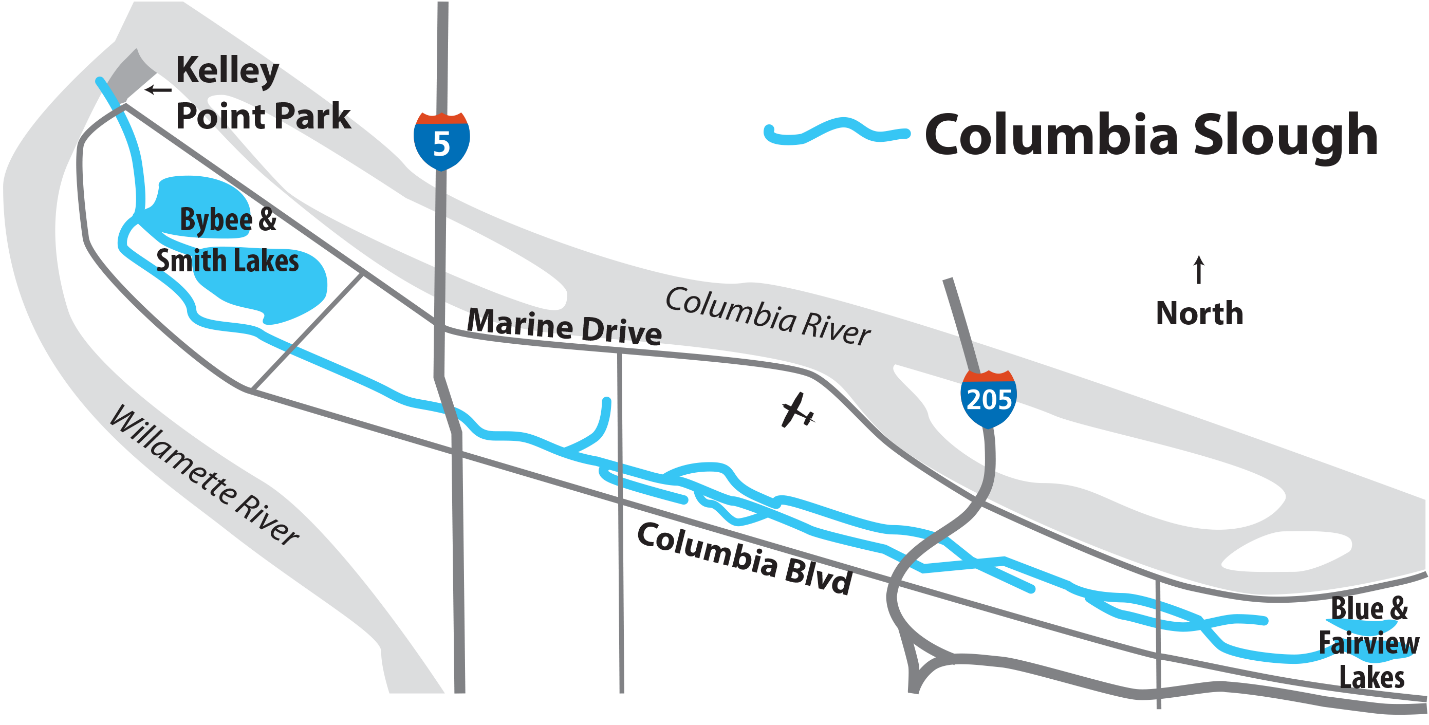 Map of Columbia Slough