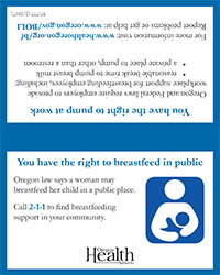Breastfeeding law pocket card