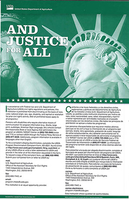 USDA And Justice for All poster