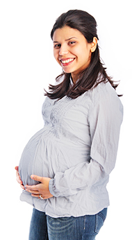 pregnant woman smiling