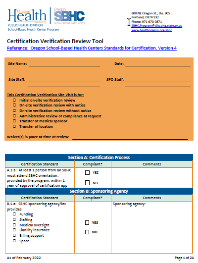 Verification Review Tool