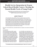 HSI in Oregon SBHC's: Meeting the Mental Health Needs of Young People Cover Page