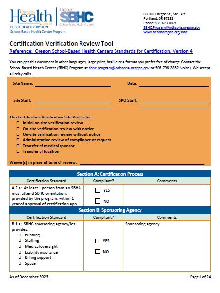 Verification Review Tool