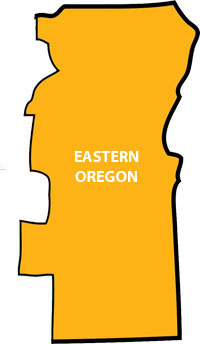 map of eastern Oregon region