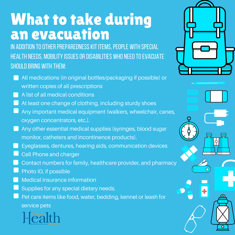 What to take during an evacuation