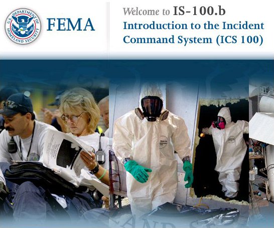 Screen shot of FEMA ICS 100 online course