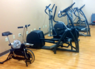 Exercise bikes in a fitness room