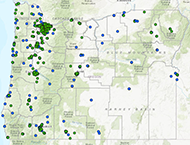 Map of Clinics in Oregon that provide VFC Vaccine