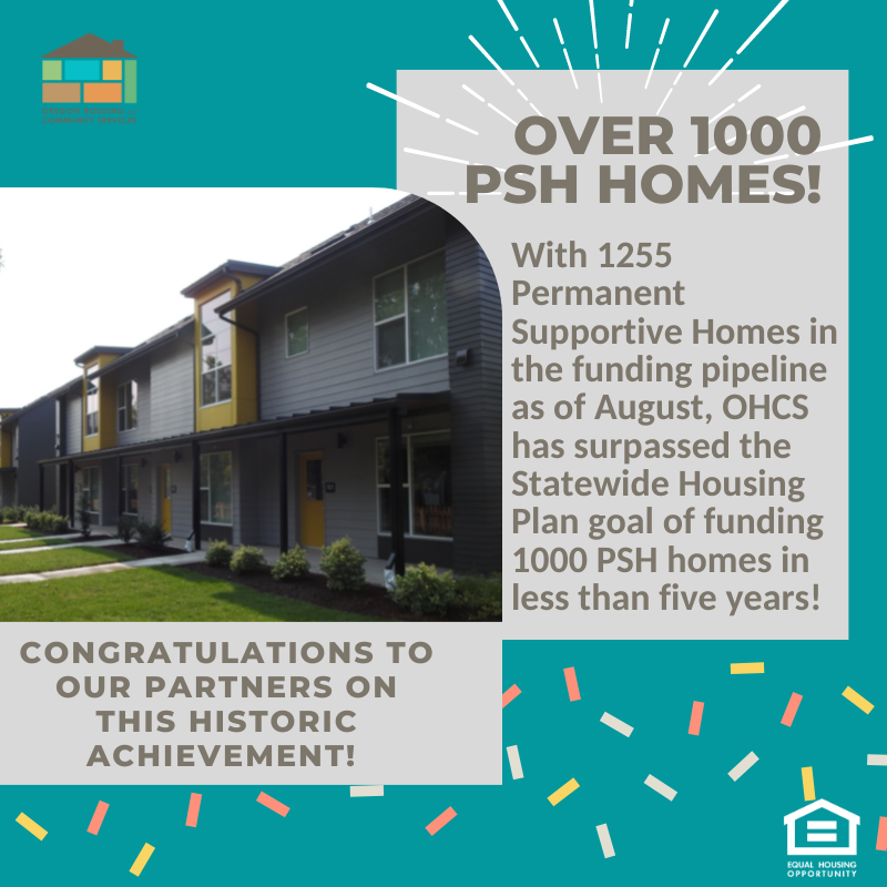 Over 1000 PSH Homes!