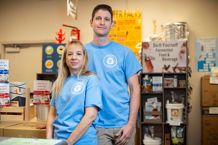 Brian and Alissa Kolodzinski, owners of U Ferment in Talent, sell food and beverage supplies to local businesses and individuals