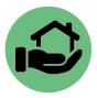 icon of hand holding a house