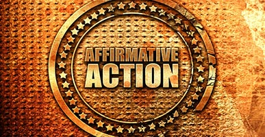 graphics with a logo of affirmitive action