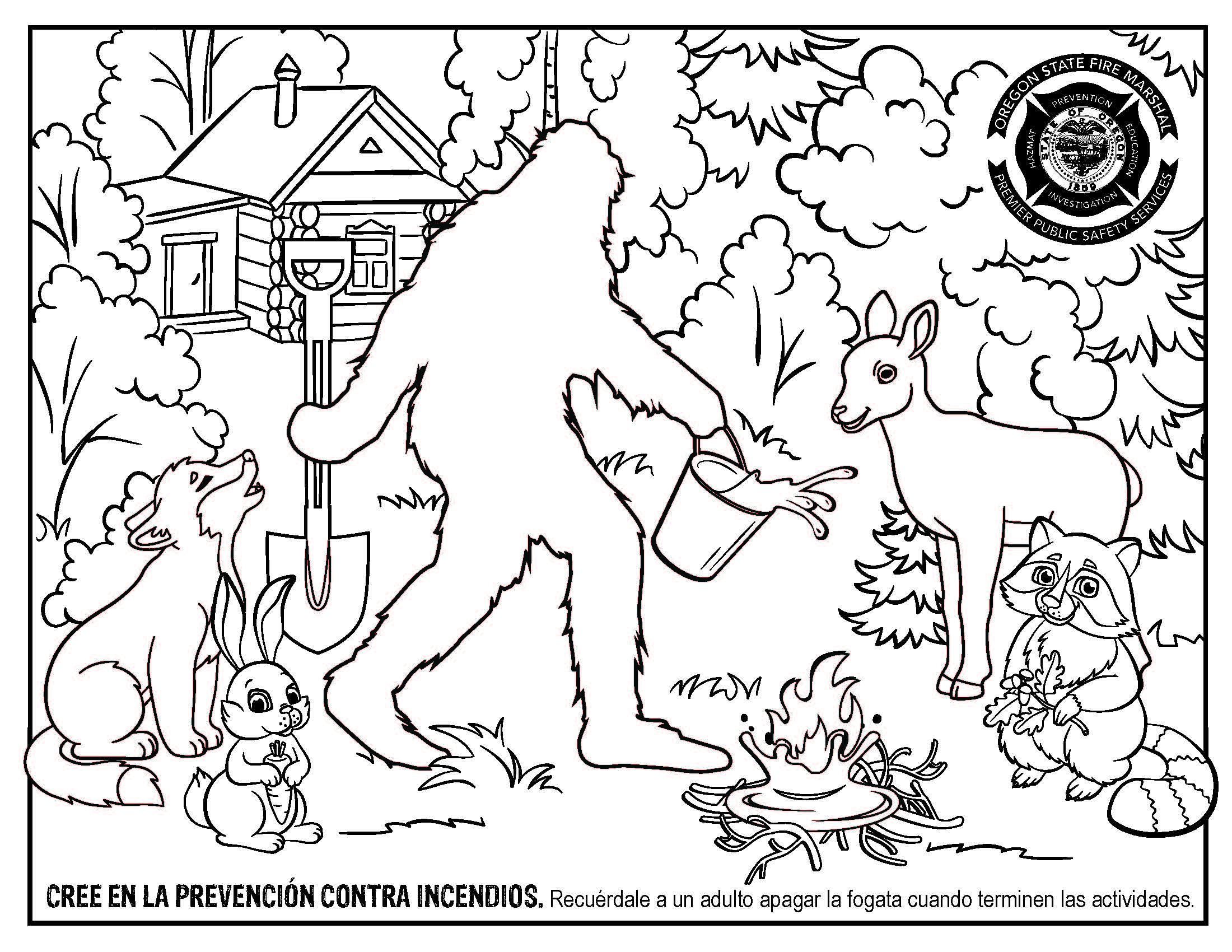 Bigfoot "Believe" Coloring Sheet