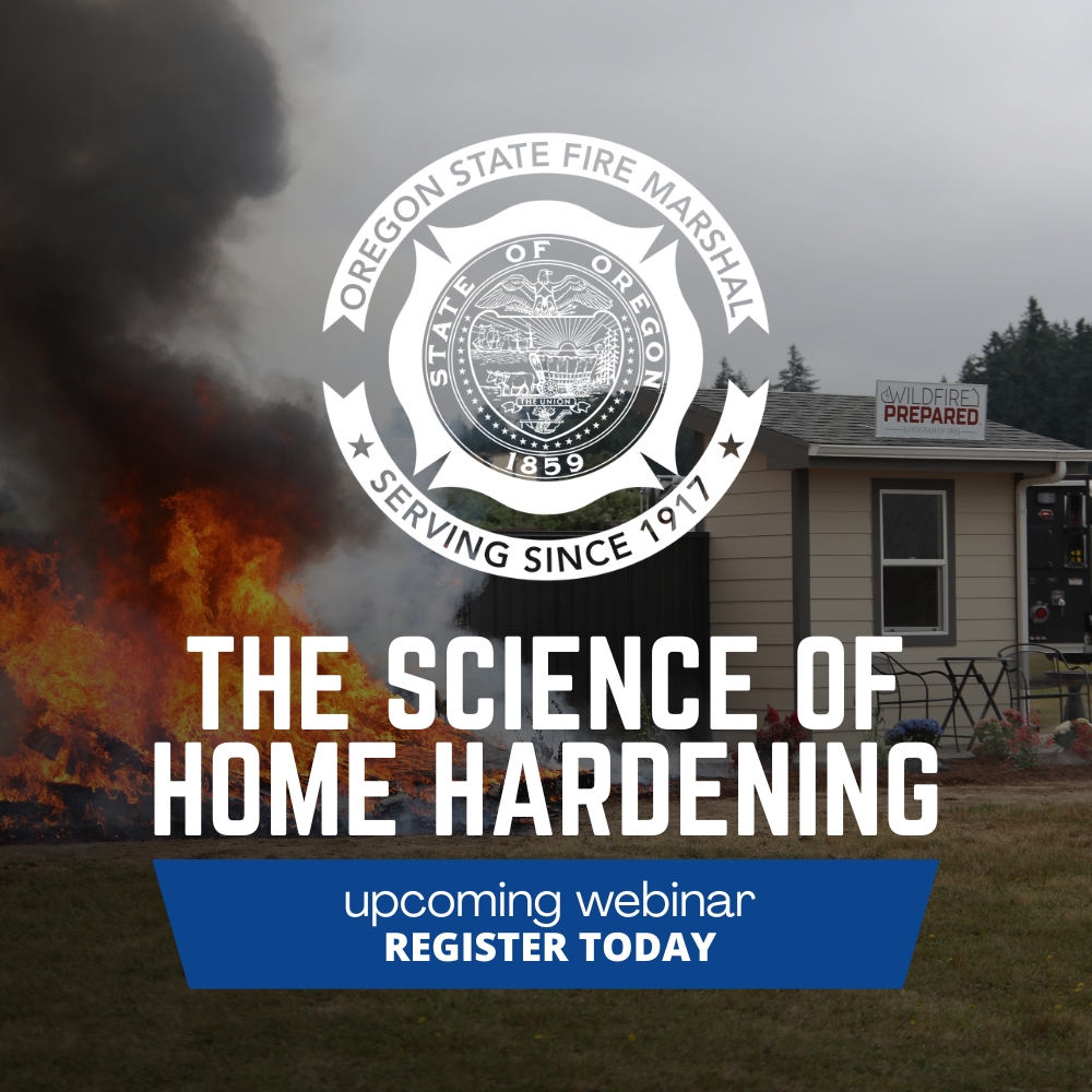The Science of Home Hardening graphic featuring OSFM branding.