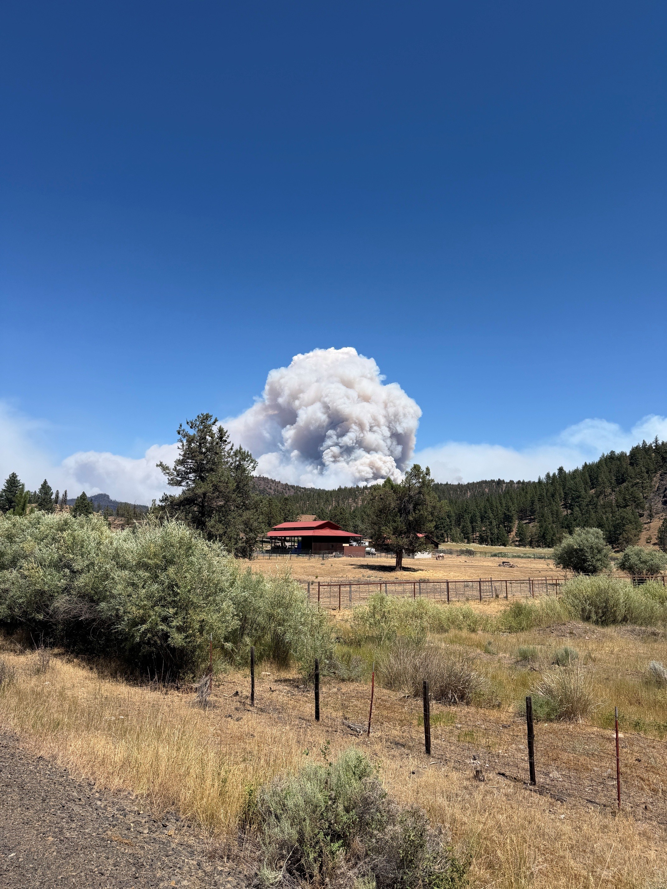 Brewer Fire operations on July 25