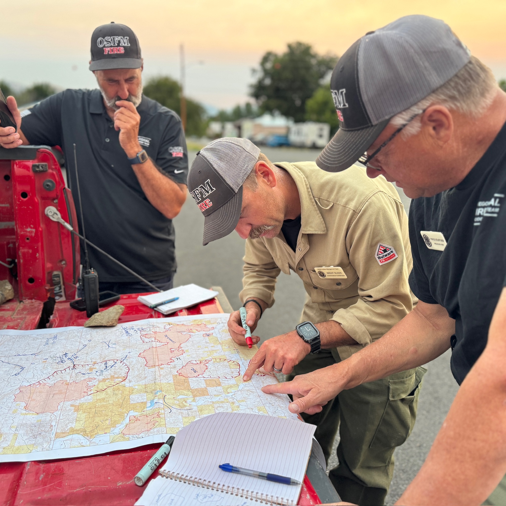 Rowe Complex wildfire operations scene 1