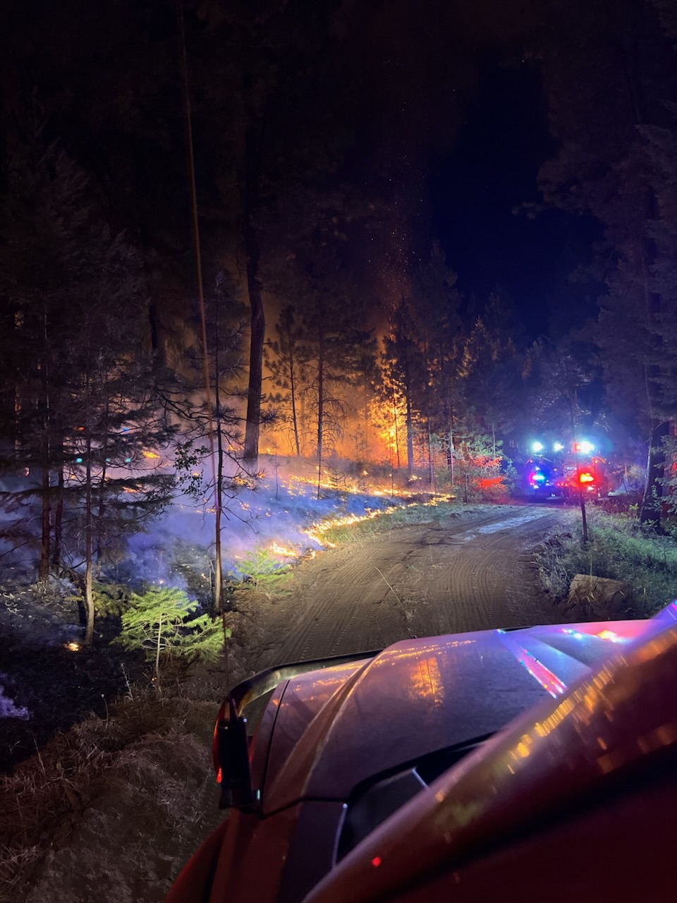 Rowe Complex wildfire scene 2