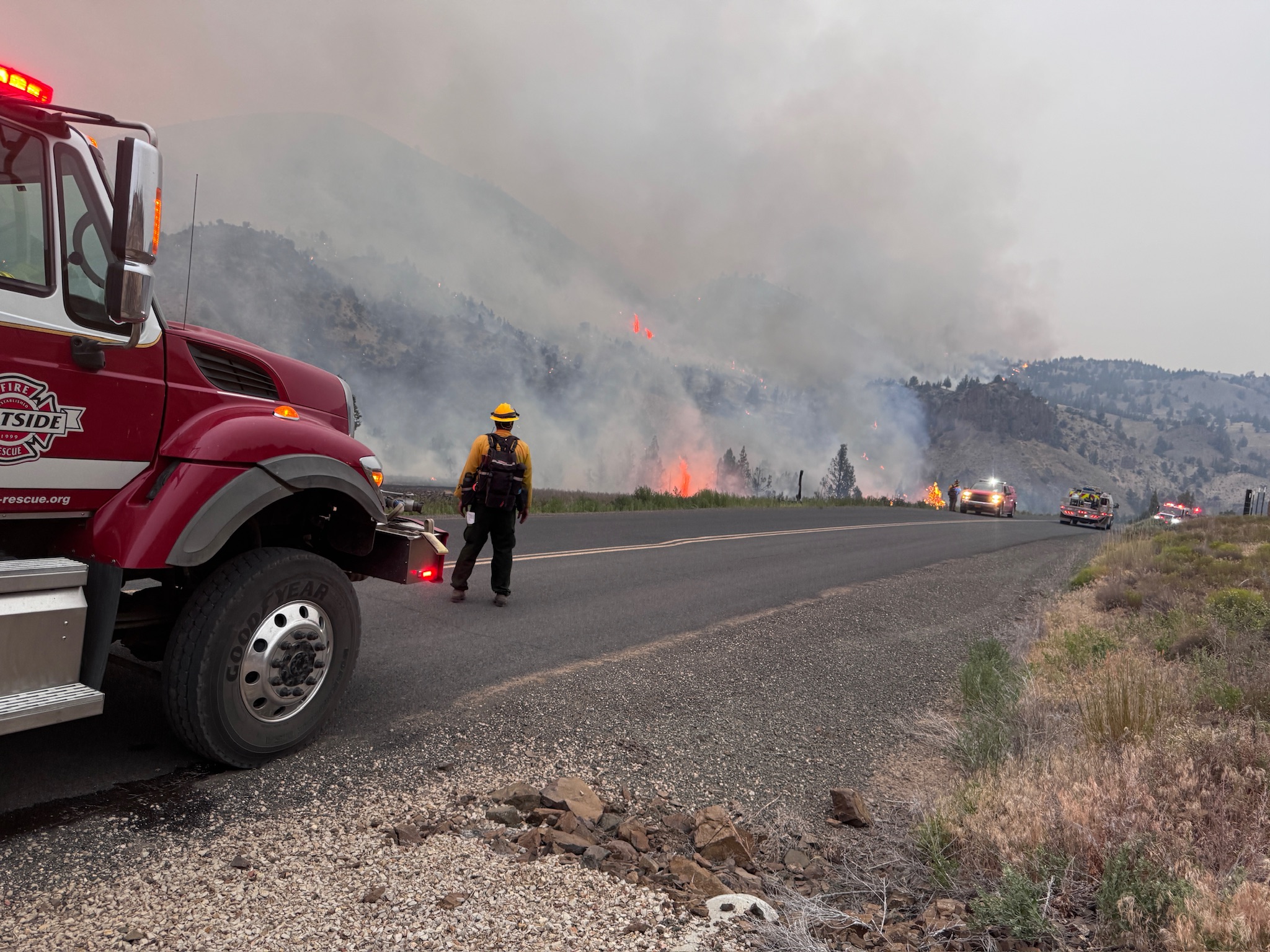 Rowe Complex wildfire scene 4