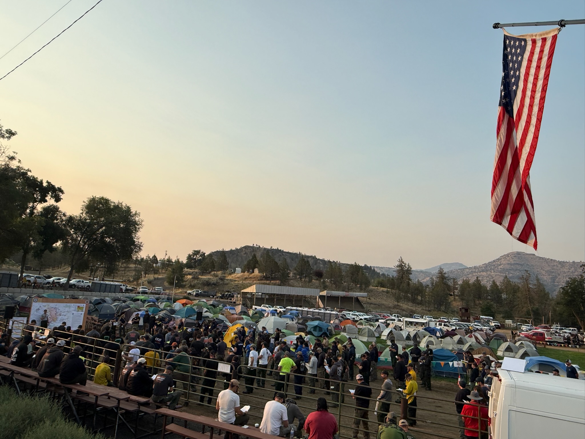 Rowe Creek wildfire operations scene 1