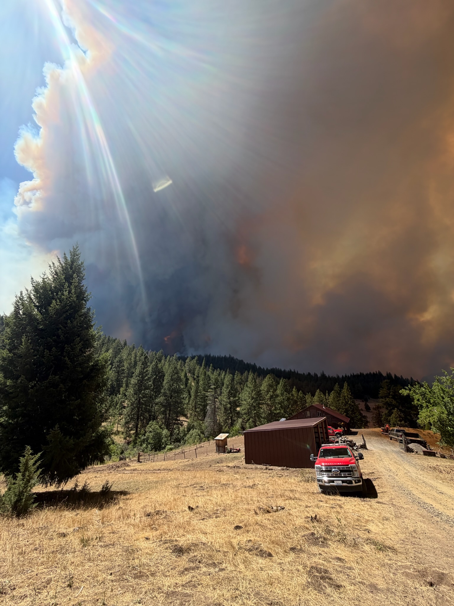 Rowe Creek wildfire operations scene 11