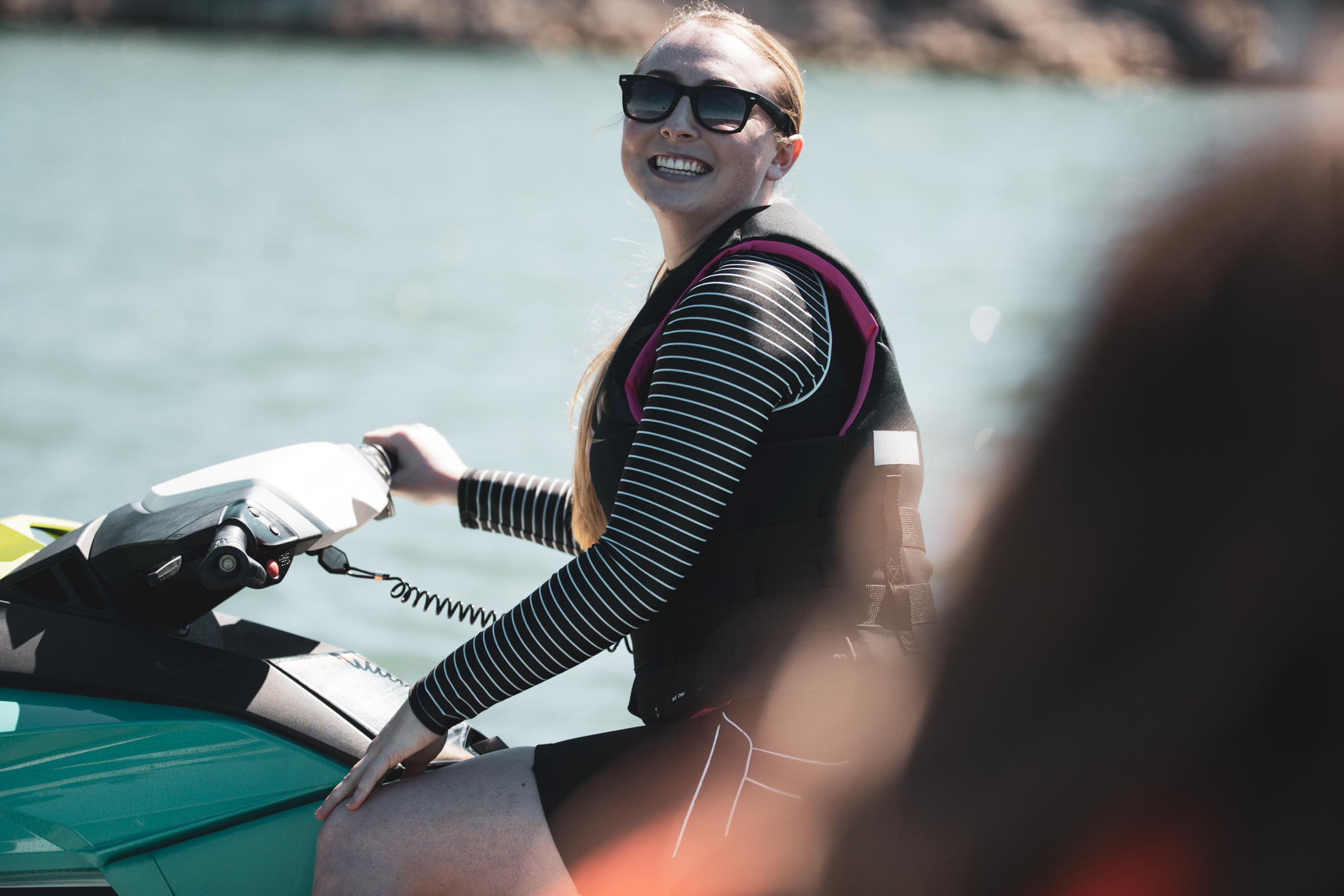 Picture of a young woman enjoying a PWC ride