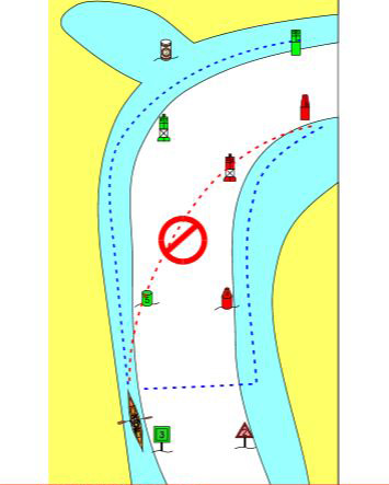 Correct way to cross a river or narrow bay in a paddlecraft