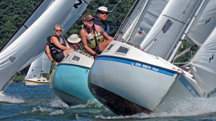 Sailing regatta in Coos Bay